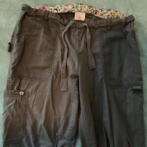 Floral detail parachute pants